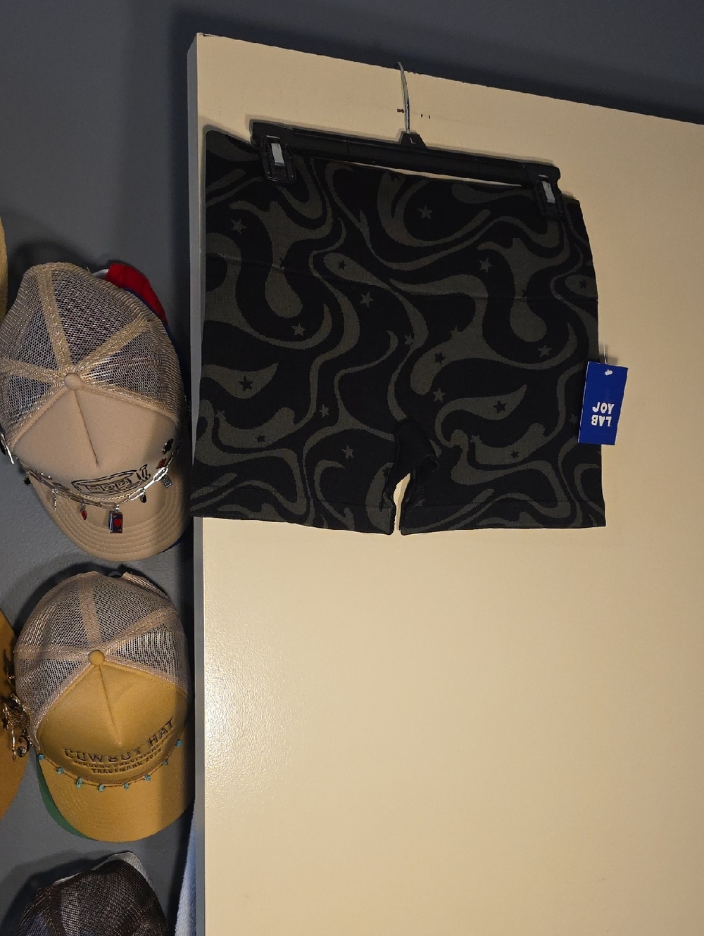 JoyLab Black Swirl Star Print Bike Shorts